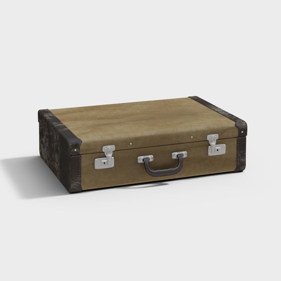 Vintage Modern 3D Luggage Model