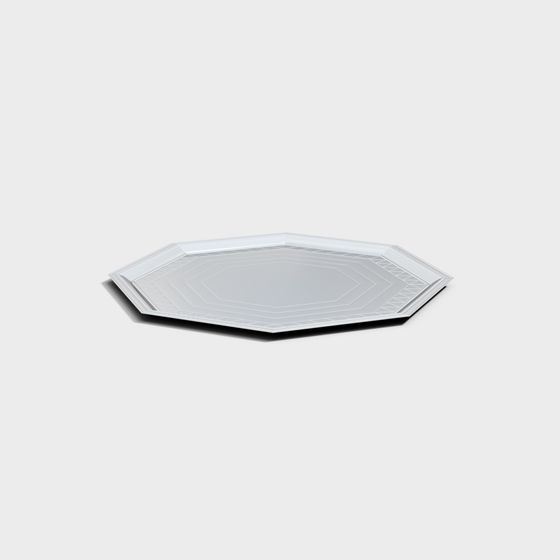 Hexagonal Tray 3D model with Unique Geometry