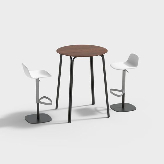 Urban Relaxation Table and Chair Set 3D model