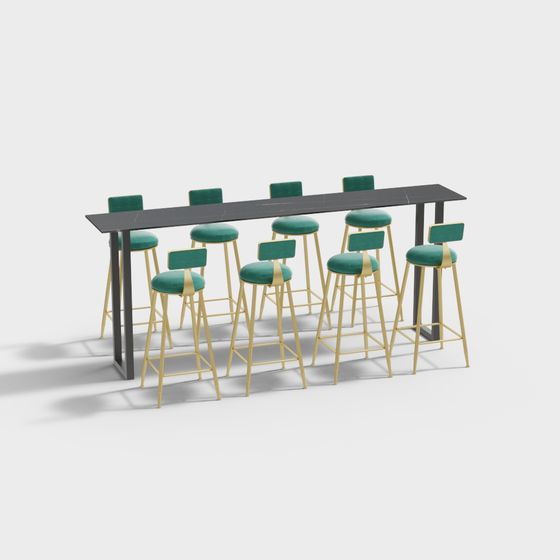 Urban Bar and Stool 3D model