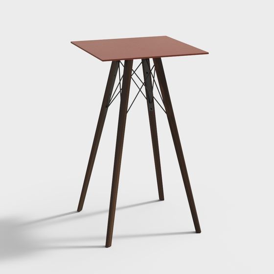 Elegant Mid-Century Modern Side Table 3D model