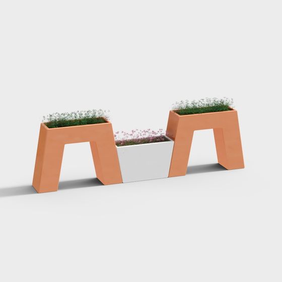 Urban Oasis Planter 3D model for Modern Spaces