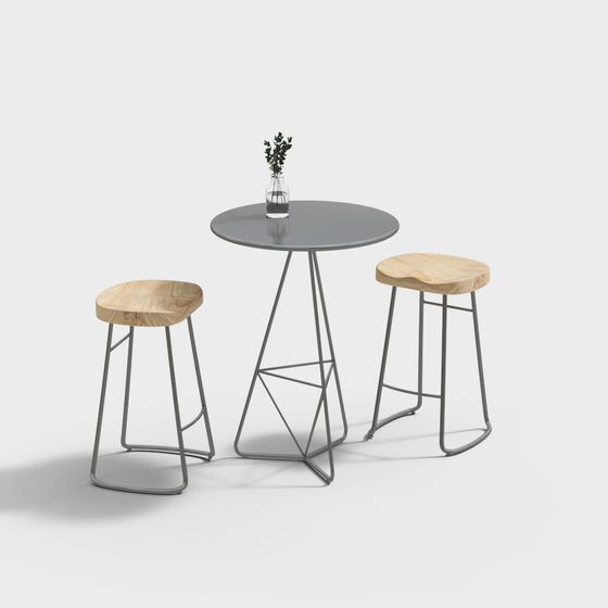 Urban Relaxation Table and Chairs 3D model