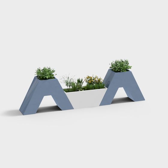 Urban Oasis Planter 3D model for Creative Projects