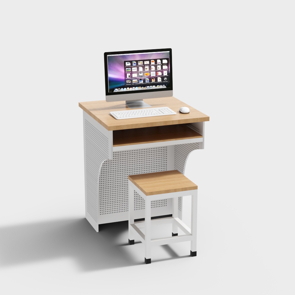 โต๊ะคอมพิวเตอร์และเก้าอี้โรงเรียน