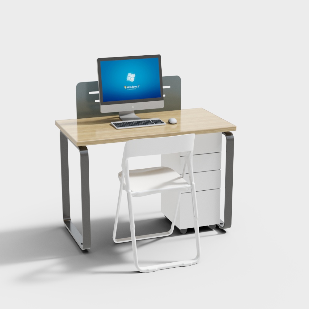 Computer room table and chair combination