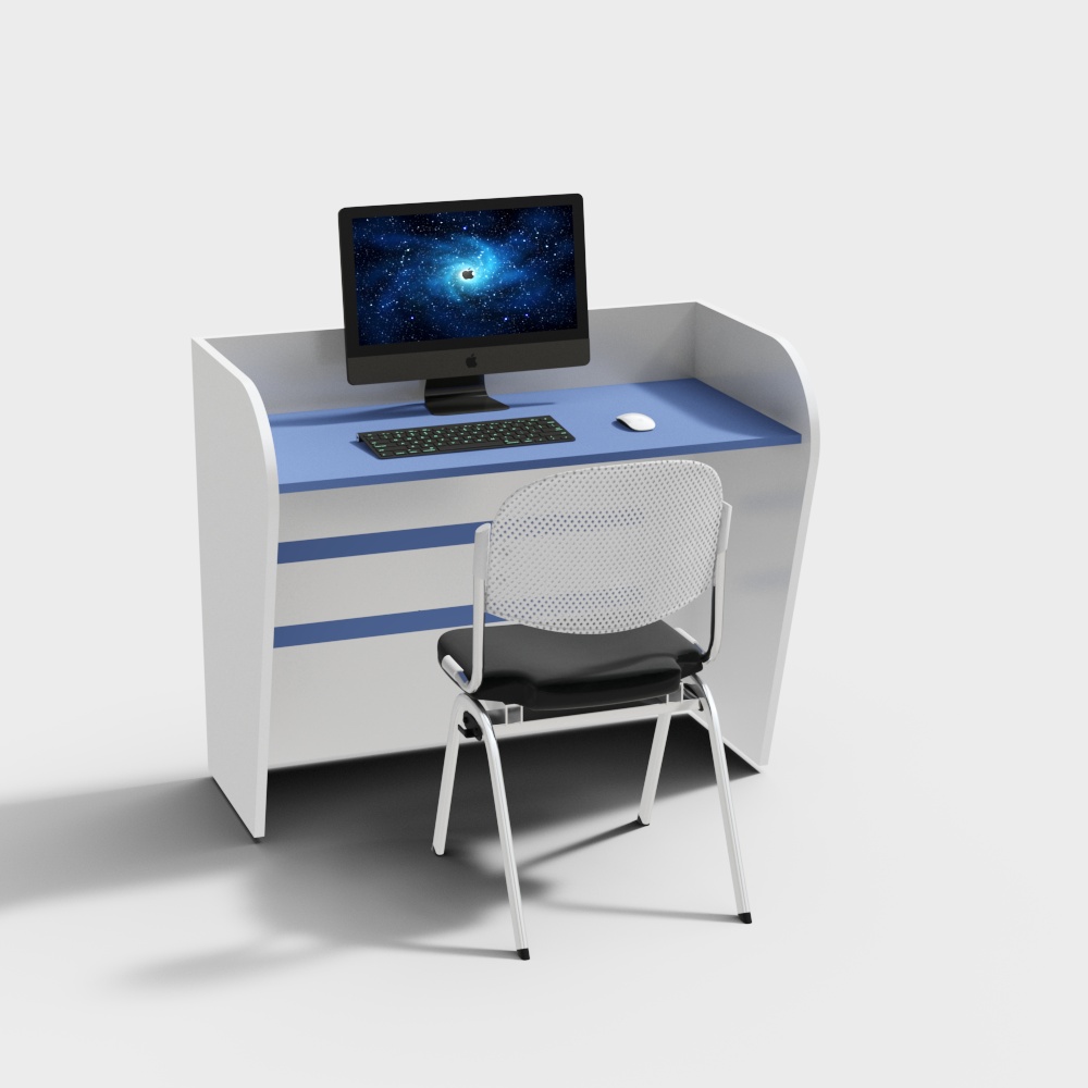 Computer room table and chair combination