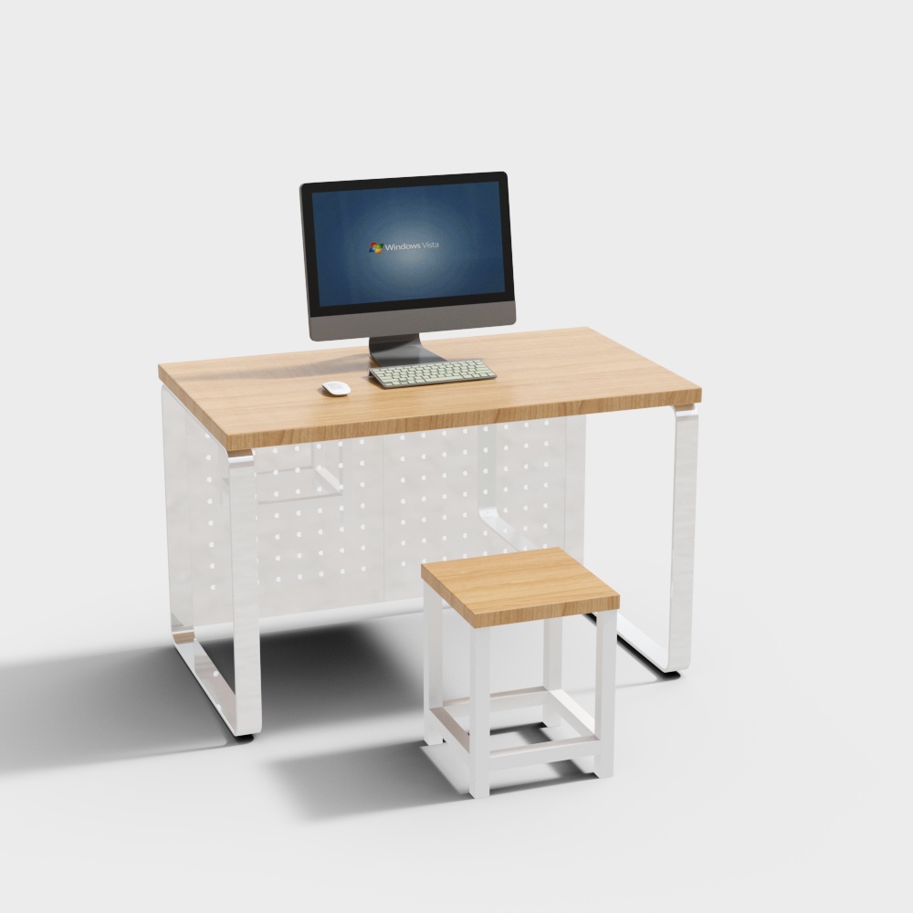 School computer desk and chair combination