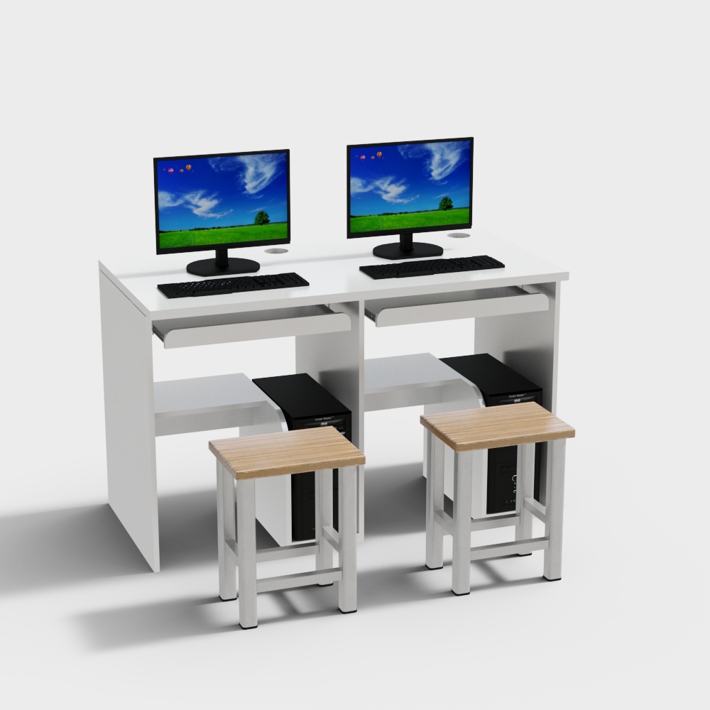 Computer desk and chair combination