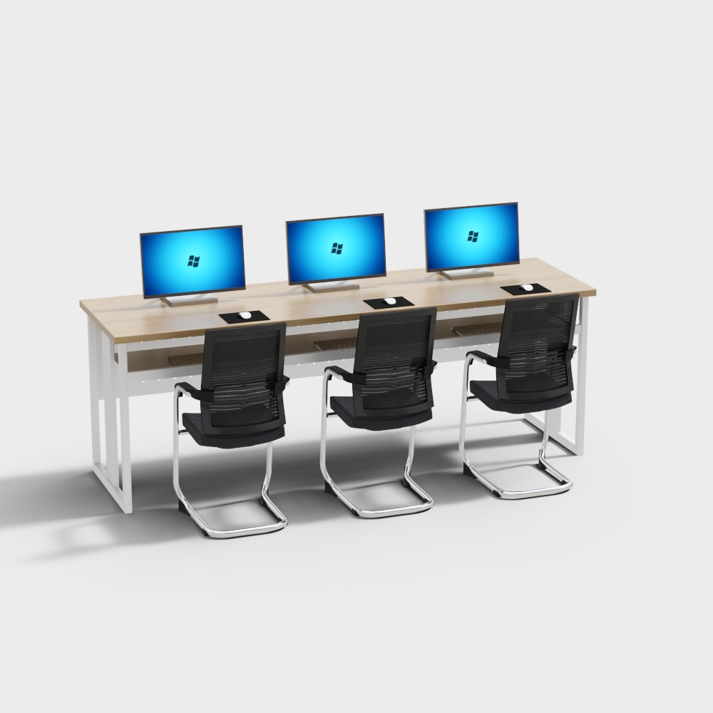 School computer desk and chair combination