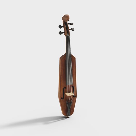 Stylish Low-Poly Violin 3D model for Creative Projects