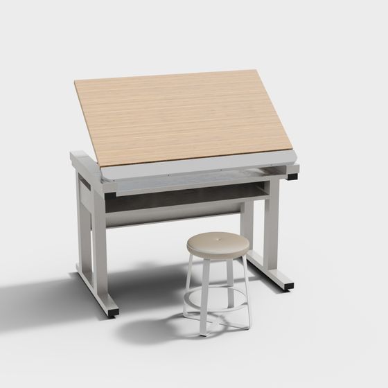Art Desk 3D model for Creative Spaces