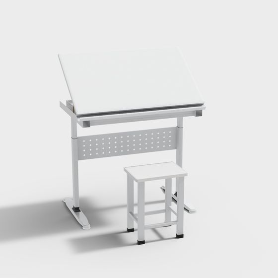 Art Desk Set 3D model