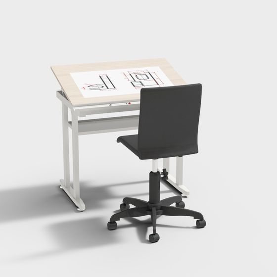 ชุดโต๊ะเขียนภาพและเก้าอี้