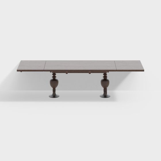 Minimalist Expandable Dining Table 3D model