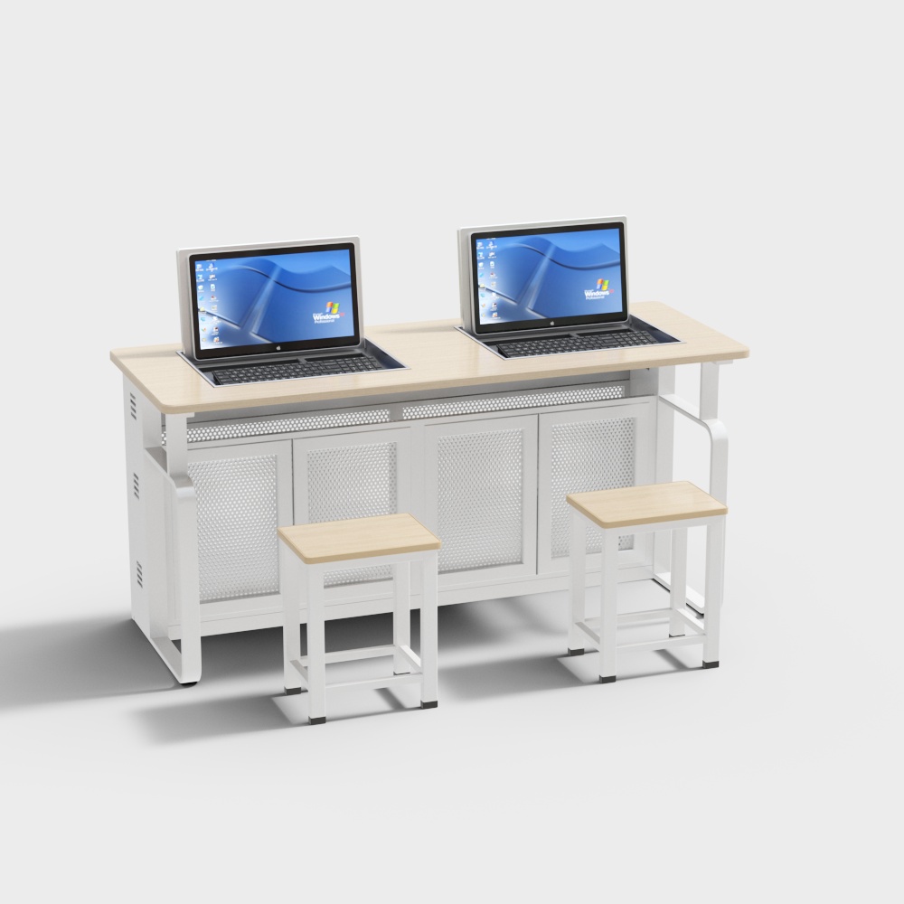 Laboratory desk and chair combination