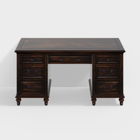 Amerikanischer Schreibtisch aus massivem Holz