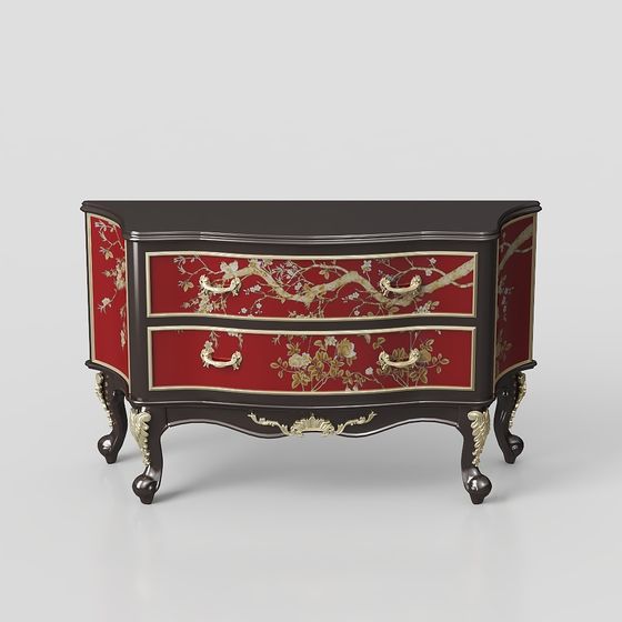 Chinoiserie Console 3D model for Elegant Interiors