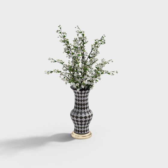 Stylish Low-Poly Vase 3D model for Creative Projects