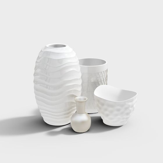 Wavy Art 3D Model Collection for Modern Spaces