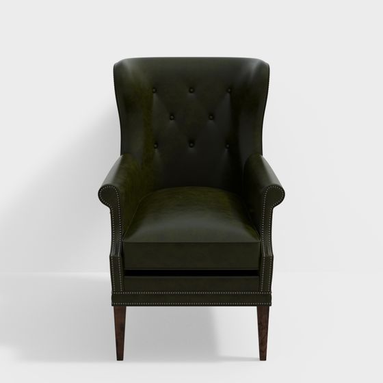 Vintage Leather Armchair 3D model
