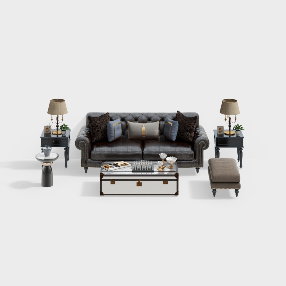 American sofa and coffee table combination