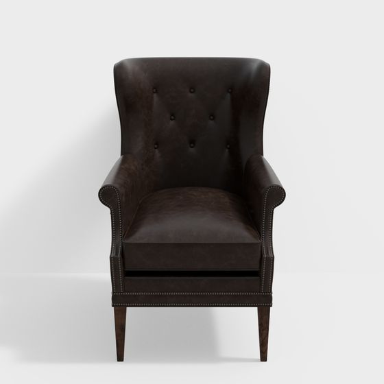 Vintage Leather Armchair 3D model