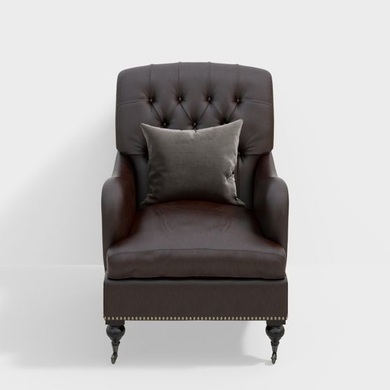 Vintage Leather Armchair 3D model