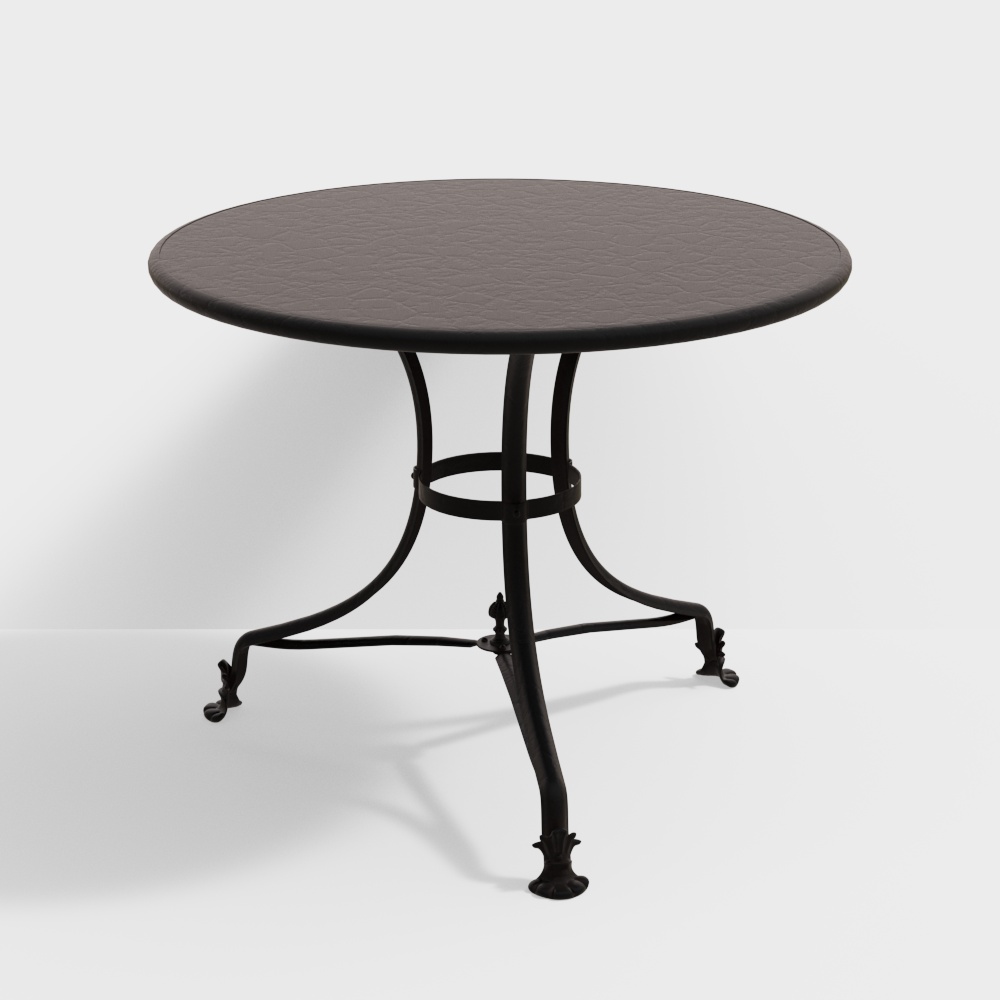 Vintage Iron Round Table 3D model