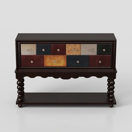 Elegant Vintage Storage Cabinet 3D model for Creative Spaces