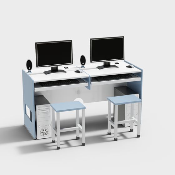 Combinaison de bureau et chaise de salle d'ordinateur