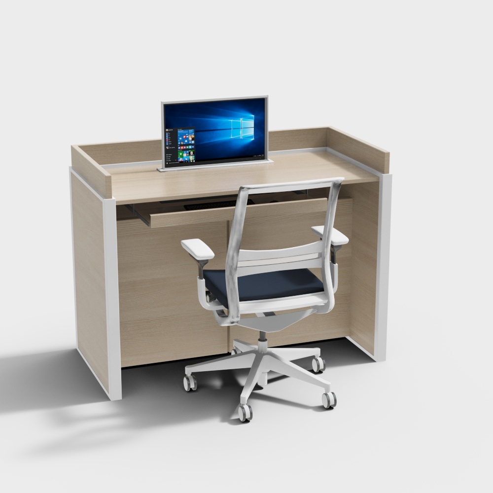Computer room desk and chair combination