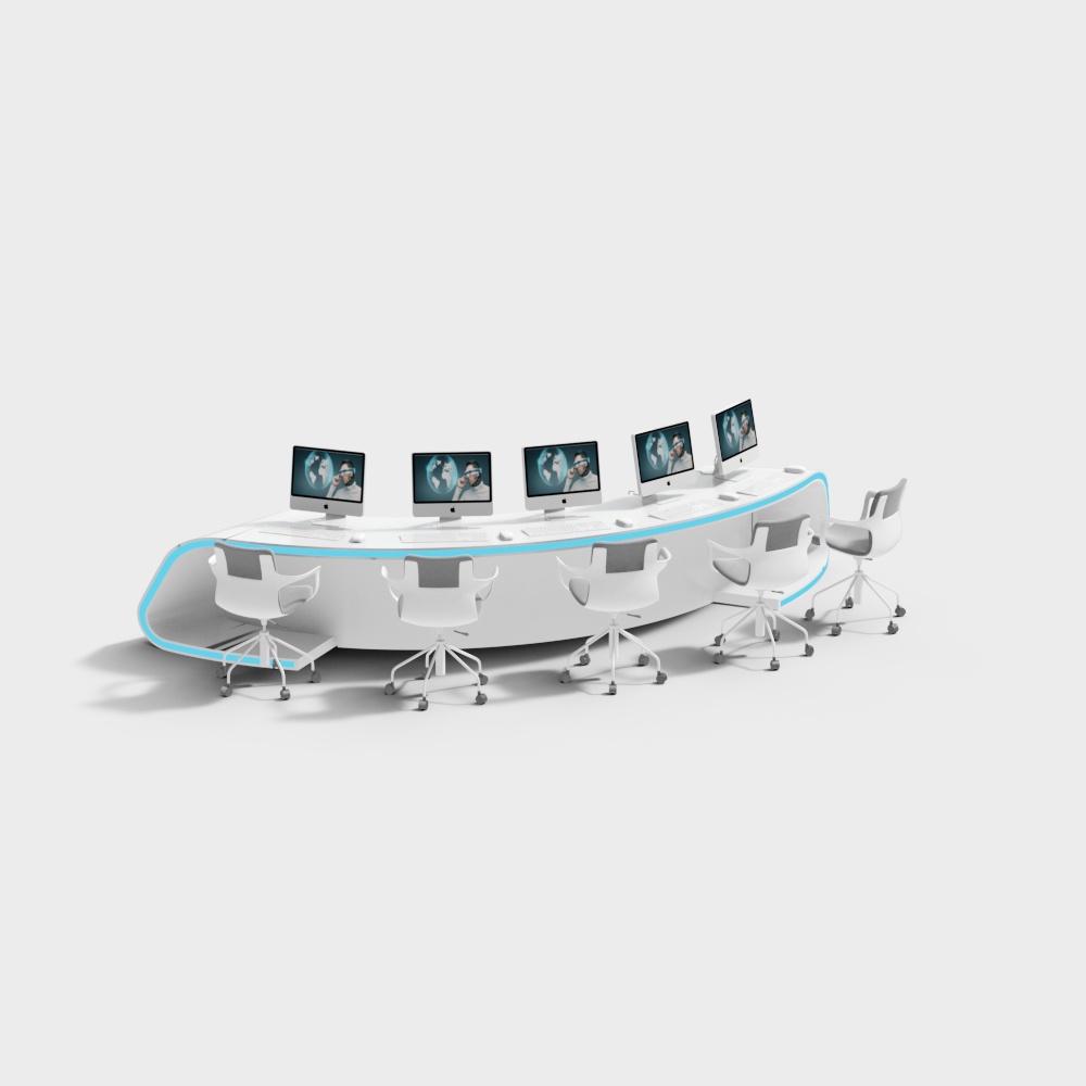 Modern Futuristic Conference Table 3D model
