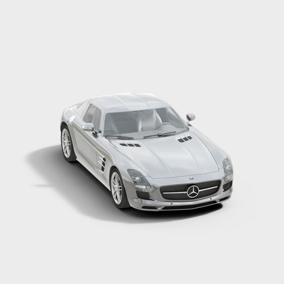 Mercedes SLS AMG Low-Poly 3D Model
