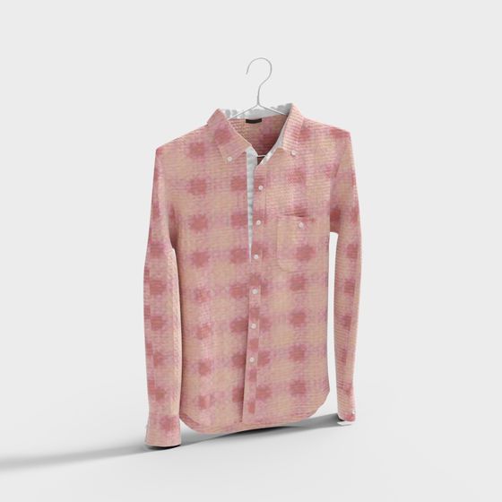 Vintage Plaid Shirt 3D model