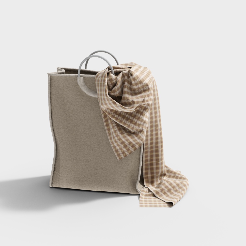 Stylish Low-Poly Shopping Bag 3D model