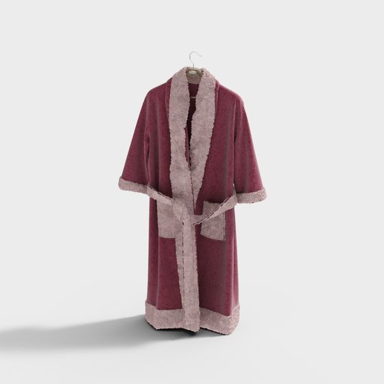 Elegant Bathrobe 3D model for Cozy Home Aesthetics