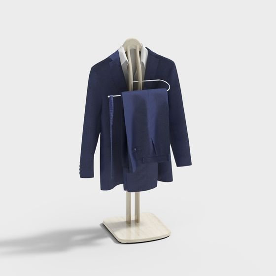 Classic Suit on a Mannequin 3D model