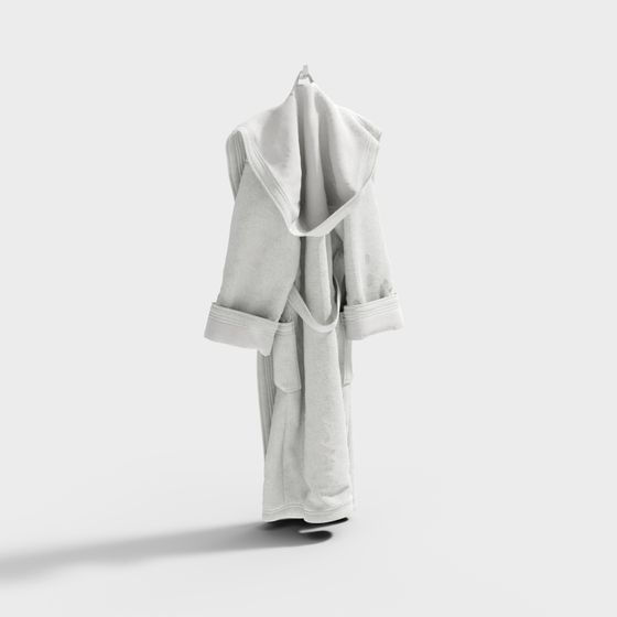 Elegant Minimalist Bathrobe 3D model