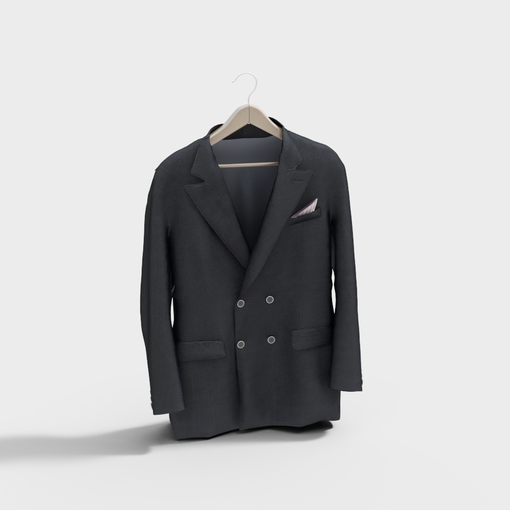 Elegant Low-Polygon Suit 3D Model