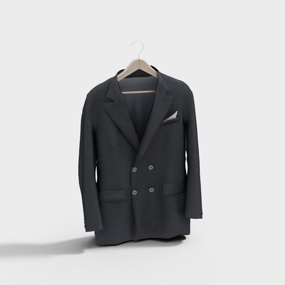 Elegant Low-Polygon Suit 3D Model