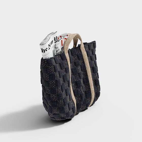 Stylish Woven Bag 3D model for Creative Projects