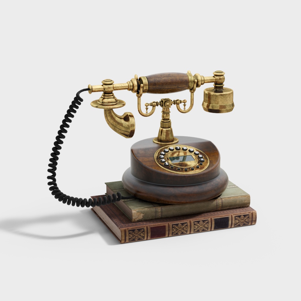 Vintage Rotary Phone 3D model