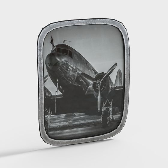 Vintage DC-3 Aircraft 3D model