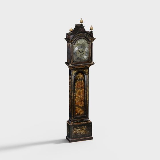 Antique Grandfather Clock 3D model