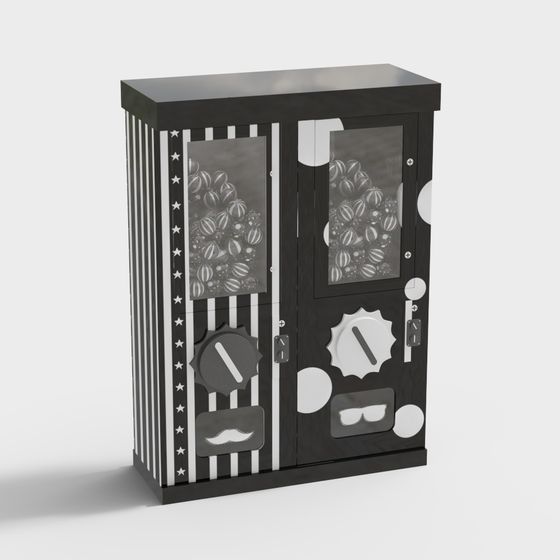 Vintage Style Storage Cabinet 3D model