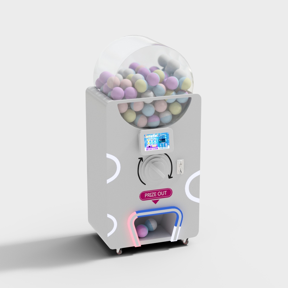 Video game city white self-service lucky gashapon machine