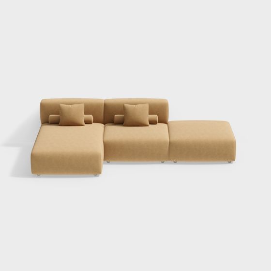 Cozy Corner 3D model Sofa for Modern Interiors