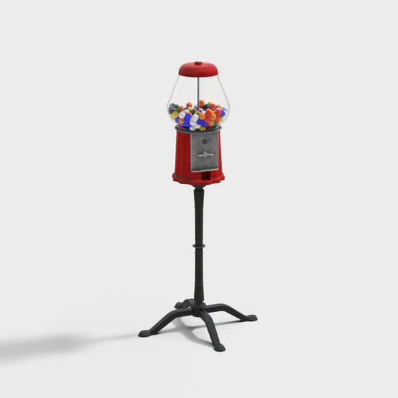 Retro Vintage Gumball Machine 3D model