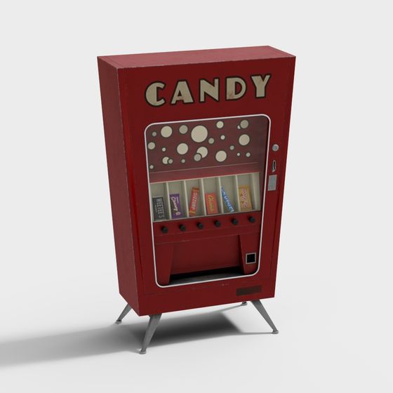 Retro Candy Vending Machine 3D model for Unique Designs